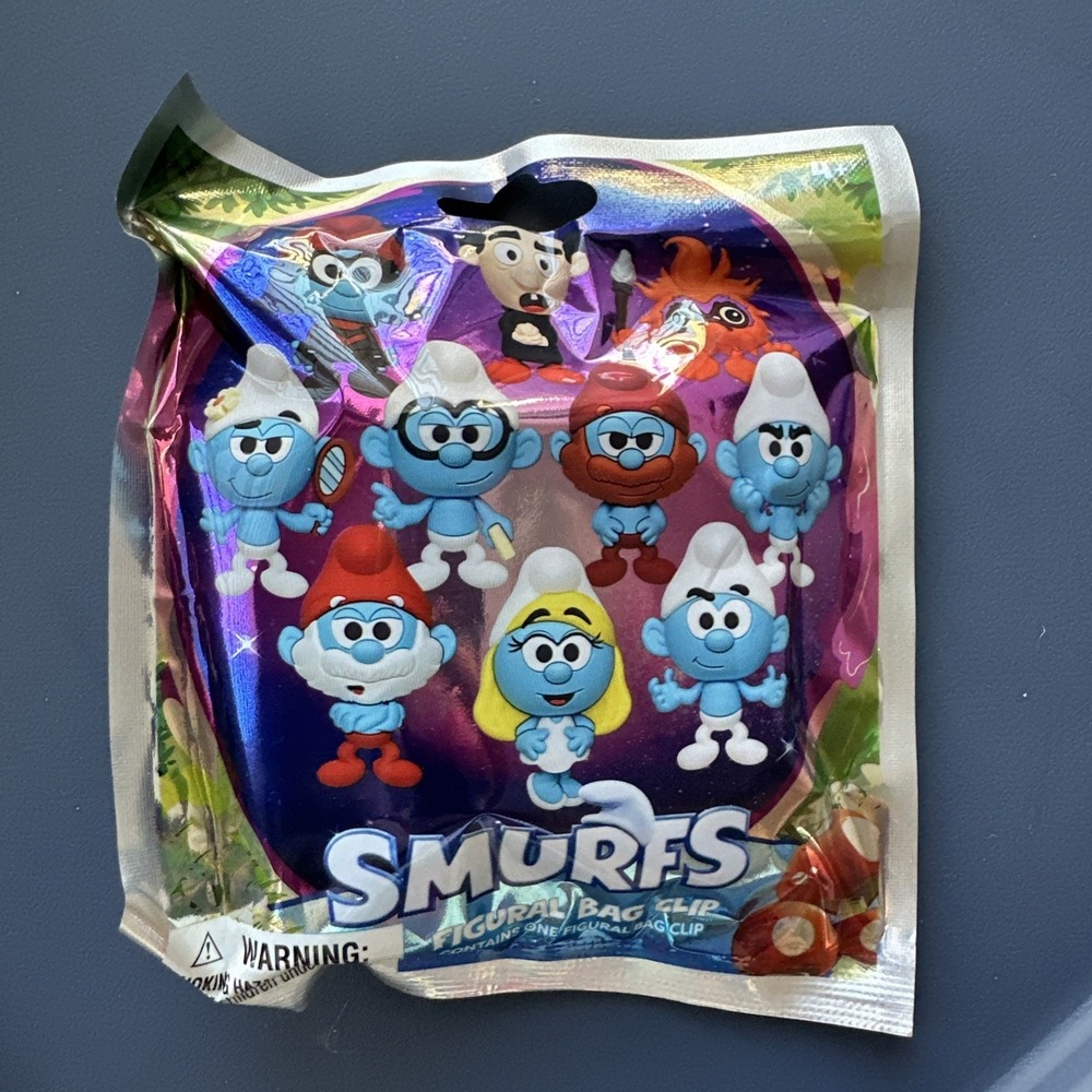 Smurfs Figuratively Bag Clip Sealed Mystery Brand New
